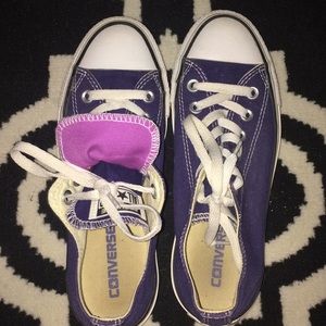 multi tone purple converse